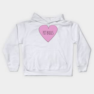 Love Pit Bulls Kids Hoodie